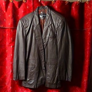 Men's designer genuine leather blazer!